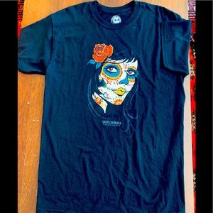 Santa Barbers California Day of Dead Tee
